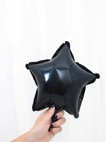 10 quả bóng bay trang trí hình ngôi sao màu trơn, bóng bay PE hiện đại dùng để trang trí tiệc, - màu đen - Xem 3