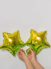 10 quả bóng bay trang trí hình ngôi sao màu trơn, bóng bay PE hiện đại dùng để trang trí tiệc, - Vàng - Xem 3