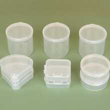 4 hộp đựng bông phấn trong suốt, Hộp đựng trứng làm đẹp di động bằng nhựa PP hiện đại dành cho du lịch - Trong sáng - Xem 3