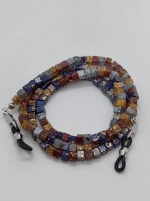 波西米亚色块立方体装饰眼镜链女士眼镜配件 - 彩色 - 查看 1