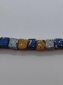 波西米亚色块立方体装饰眼镜链女士眼镜配件 - 彩色 - 查看 3