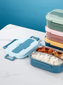 1入組帶餐具便攜式午餐盒，現代不銹鋼午餐盒 - 淺藍色 - 查看 3