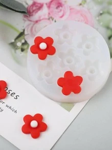 1入組花朵設計DIY矽膠現代矽膠模具 - 白色 - 查看 1
