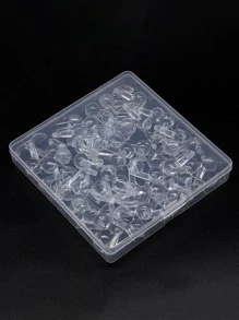 1盒透明推極簡風格多用途圖釘適用於學校 - 無色 - 查看 6