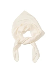 1 chiếc khăn rằn thông thường cho nữ cho cuộc sống hàng ngày thanh lịch - trắng - Xem 3