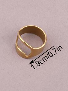 1pc Stainless Steel Bottle Opener Ring - Gold - View 4