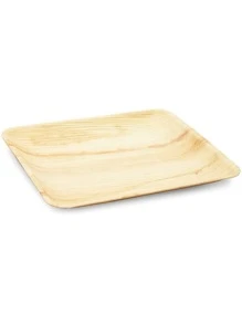 JUVALE Square Areca Palm Leaf Plates, Single-Use Party Dinnerware (10 In, 24 Pack) - Beige - View 5