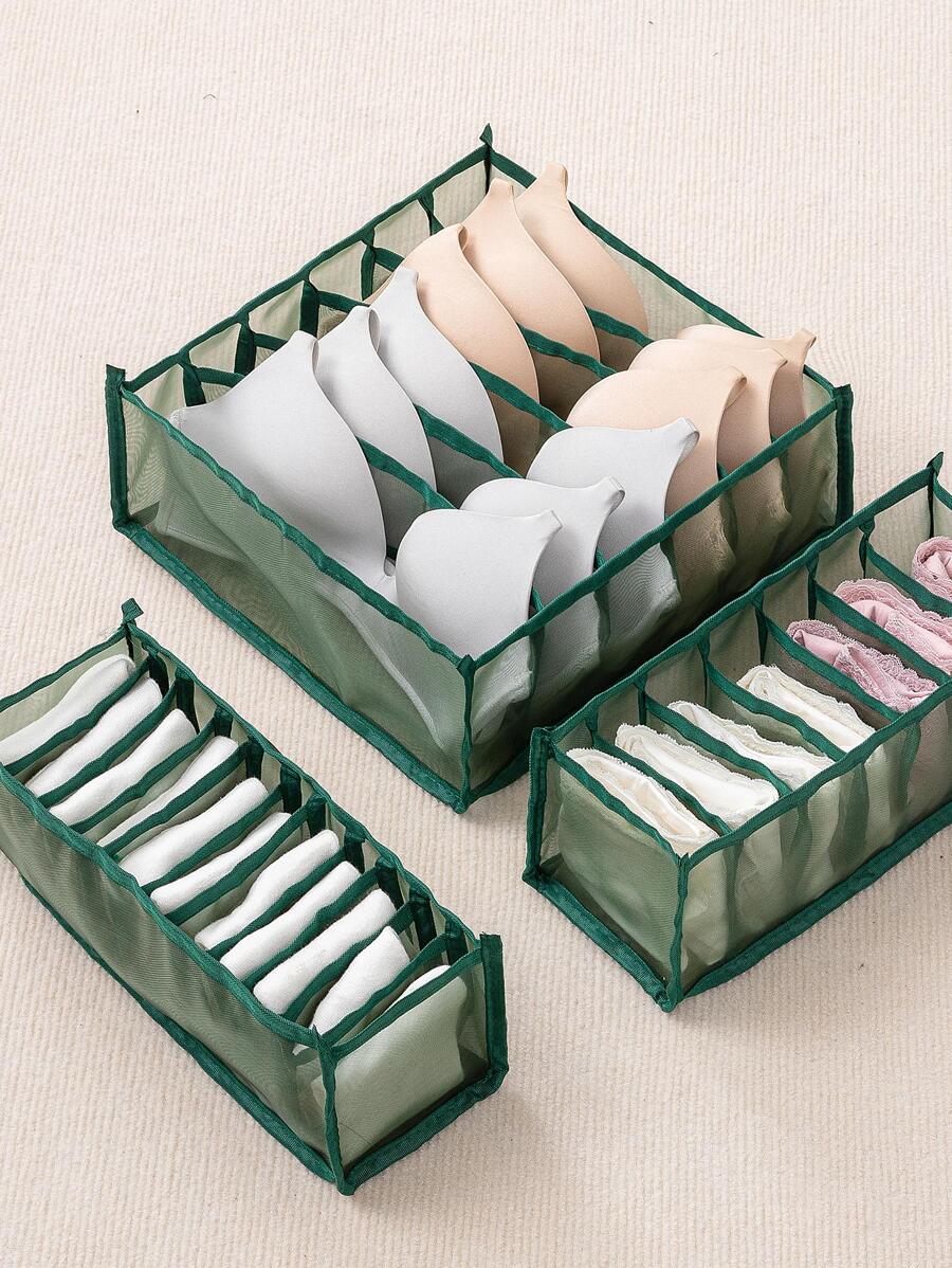 1 hộp đựng đồ lót lưới trang trí mùa thu trang trí lễ hội trang trí phòng trang trí nhà trang trí mùa thu trang trí phòng ngủ - Màu xanh lá cây đậm - Xem 1