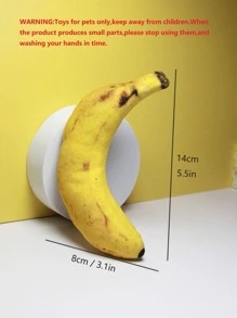 Banana Design Pet Sound Toy - Yellow - View 7