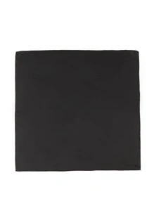 1入組女士素色休閒方巾適用於日常生活 - 黑色 - 查看 2