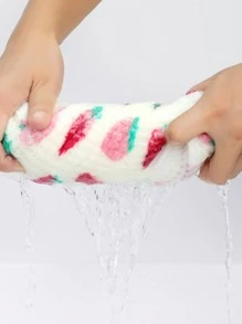 1入組草莓圖案乾髮帽 - 白色 - 查看 4