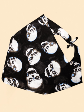 骷髅頭圖案方巾