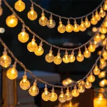 1pc Copper String Light, Creative Ball Decor Yellow Light Extendable Decorative Light For Party Decoration - Yellow - View 1