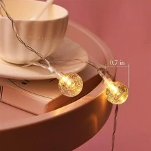 1pc Copper String Light, Creative Ball Decor Yellow Light Extendable Decorative Light For Party Decoration - Yellow - View 3