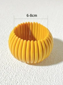 極簡素色手鏈 - 黃色 - 查看 2