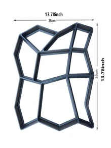 Khuôn lát đường bê tông bằng gạch nhựa DIY 35cm Khuôn xi măng đá lát đường tái sử dụng DIY Khuôn lát đường thủ công Máy lát đường - màu đen - Xem 5