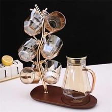 1 Miếng Màu vàng Cốc Móc lưu trữ Giá đỡ Với Hình-cây Bằng gỗ Cơ sở Đối với Bộ đồ ăn , Phòng bếp , Nhà  Tổ chức - Vàng - Xem 5