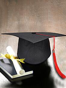 1入組畢業帽設計胸章 - 黑色 - 查看 3