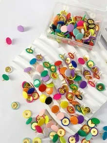 1 caja Chincheta de colores - Multicolor - Ver 2