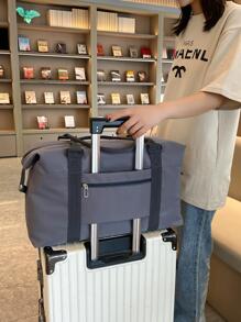 字母补丁装饰旅行包 双手柄灰色大容量假日行李包 周末包 过夜包 返校包 学校包 旅行必需品 海滩旅行收纳包 暑假旅行包 旅行收纳包 机场旅行服装 旅行用品 行李包 圣诞礼物创意 女性女孩 给妈妈的圣诞礼物 生日礼物 妈妈朋友 健身包 运动包 训练包 度假 节日 感恩节 感谢礼物 - 灰色 - 查看 8