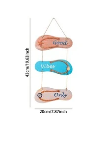 1入組拖鞋設計木頭掛飾 - 彩色 - 查看 2