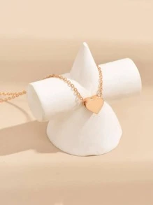 1pc Fashion Stainless Steel Heart Pendant Necklace For Women For Daily Decoration Valentines