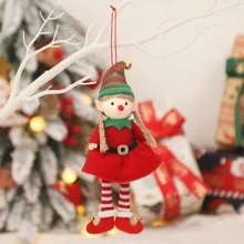 2pcs Doll Design Hanging Decoration - Red - View 3