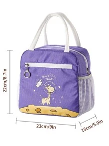 1入組卡通圖案便當袋 - 薄荷綠 - 查看 3