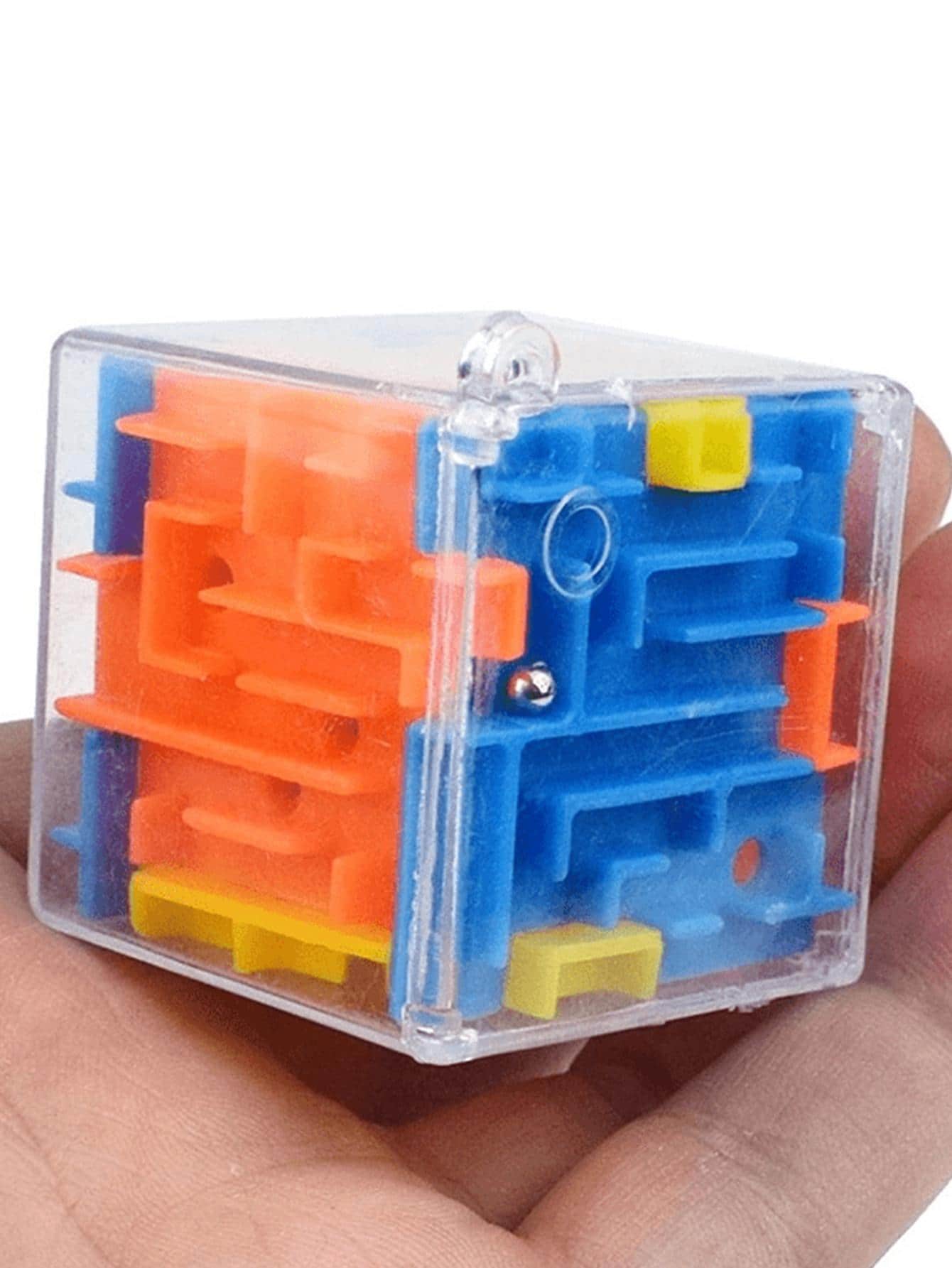 1入組塑膠啟示教育性創意透明3D迷宮立方體設計益智玩具適用於家庭 - 彩色 - 查看 1