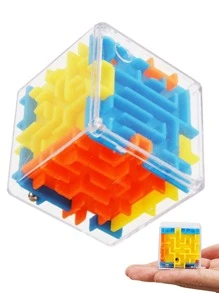 1入組塑膠啟示教育性創意透明3D迷宮立方體設計益智玩具適用於家庭 - 彩色 - 查看 9