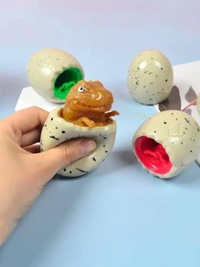 1入組TPR橡膠擠壓創意恐龍和雞蛋設計捏捏樂玩具適用於兒童 - 彩色 - 查看 6
