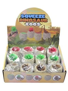1入組TPR橡膠擠壓創意恐龍和雞蛋設計捏捏樂玩具適用於兒童 - 彩色 - 查看 9