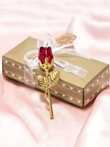 1入組花朵設計派對口哨 - 紅色 - 查看 2