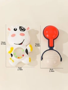 1入組塑膠學習現代二合一卡通奶牛設計發育玩具適用於嬰兒 - 彩色 - 查看 2