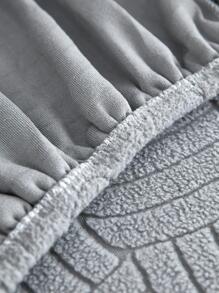 1入組素色黑暗灰色沙發套不附帶填充物防塵彈性沙發套 - 深灰色 - 查看 3