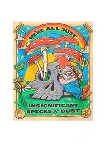 1pc Mushroom Pattern Tapestry, Colorful Creative Soft Wall Blanket For Home Decor - Multicolor - View 4