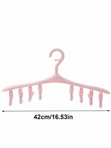 1入組衣架，帶衣夾，藍色塑料可拆卸衣夾，適合家用 - 藍色 - 查看 2