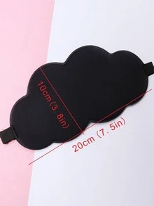 1片滌綸眼罩，用於睡眠護理現代云設計眼罩 - 黑色 - 查看 3