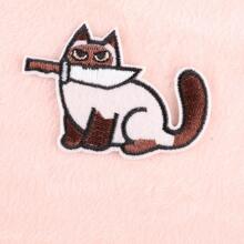 4 miếng vá thiết kế hình con mèo, miếng vá may polyester dễ thương và sáng tạo - Nhiều màu - Xem 3