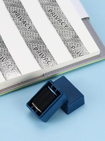 multibey 1 pieza Sello de plástico azul marino naranja mini portátil para doméstico