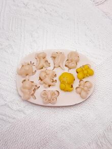 1 件蝴蝶和恐龙形状硅胶模具，用于 DIY 工艺品制作粘土、树脂、环氧树脂装饰品 - 米色 - 查看 3