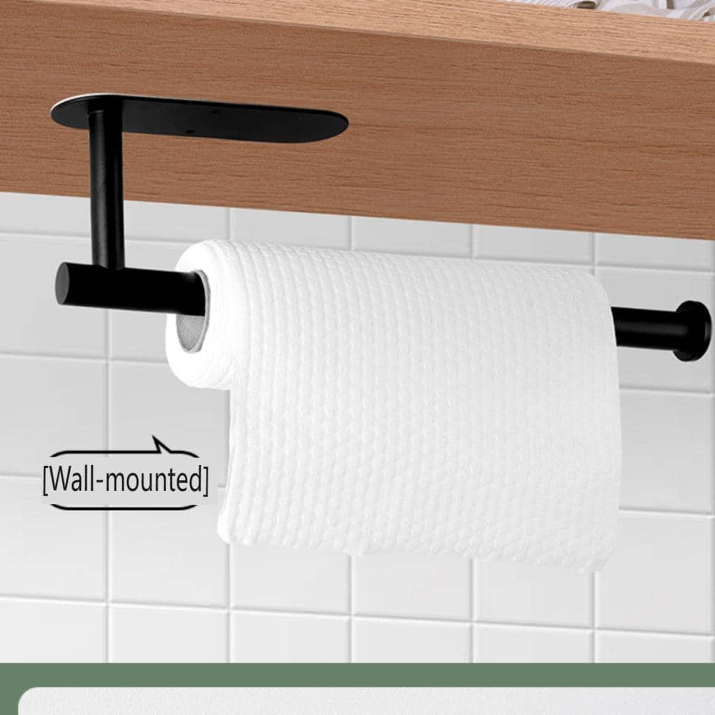 1入組不銹鋼紙巾架 - 黑色 - 查看 1