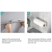 1入組不銹鋼紙巾架 - 黑色 - 查看 3