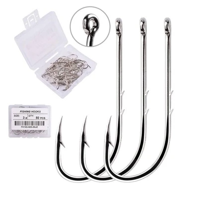 50pcs Carbon Steel Fishing Hook