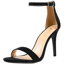 Sandalias de tacón para mujer - Ante negro - Ver 6