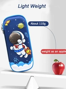 1入組卡通圖案鉛筆粉色可愛筆袋適用於學生 - 粉色 - 查看 6