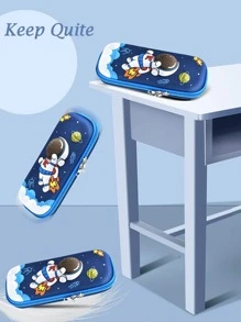 1入組卡通圖案鉛筆粉色可愛筆袋適用於學生 - 粉色 - 查看 5