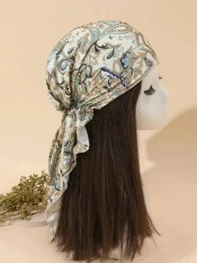 Paisley Print Long Tail Durag - Multicolor - View 1