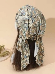 Paisley Print Long Tail Durag - Multicolor - View 2