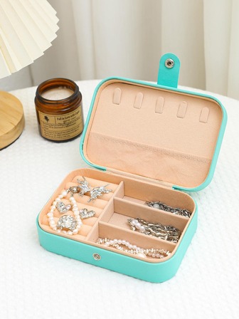 1入組便攜多重網格首飾收納盒